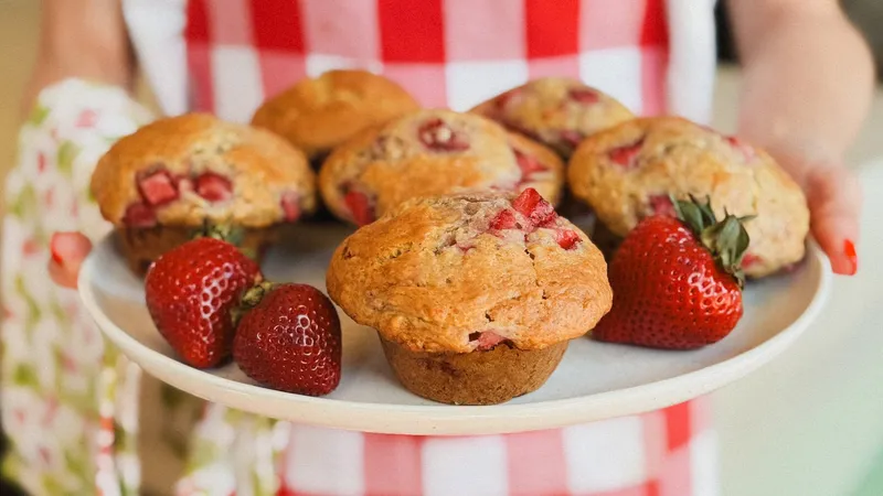 Muffins aux fraises et au yogourt