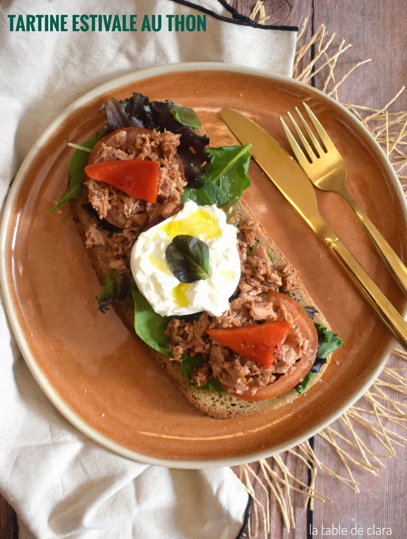 Tartine estivale au thon