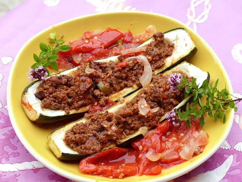Courgettes façon bolognaise