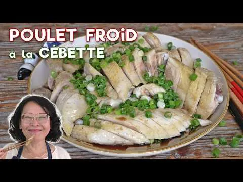 Poulet froid à la cébette : recette chinoise + salade de concombre tapé