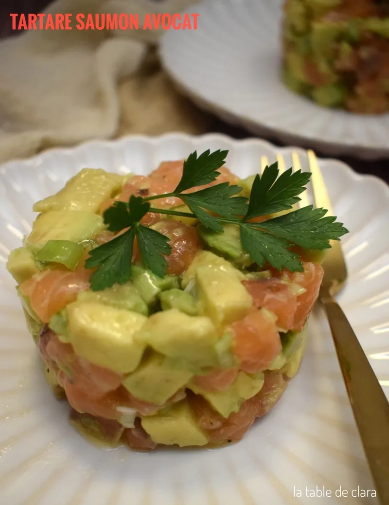 Tartare de saumon et avocat