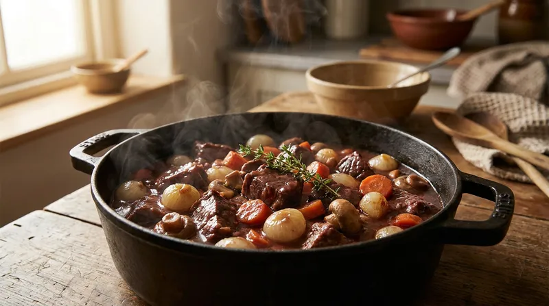 Ma recette de boeuf bourguignon : secrets d’un plat fondant