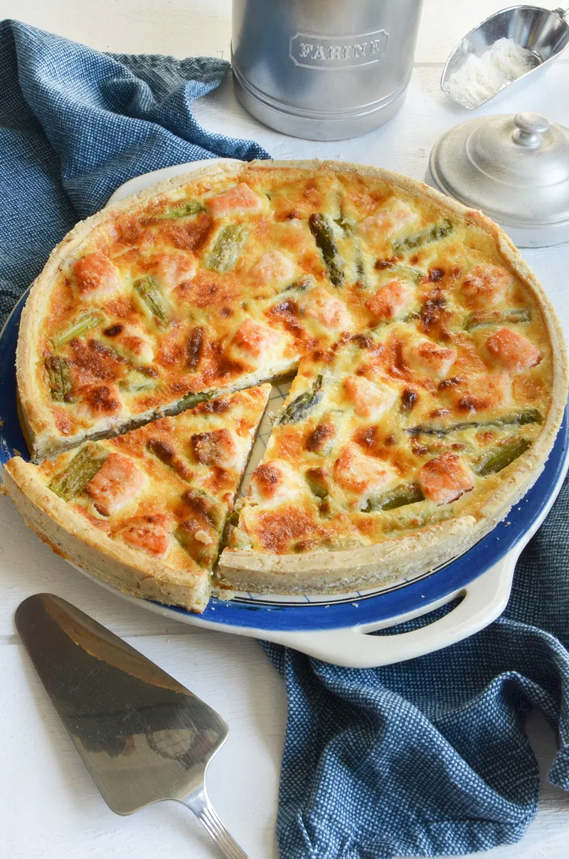Quiche asperges saumon