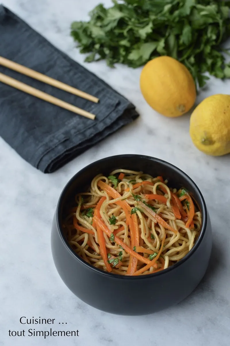 Nouilles sautées Carottes - Citron