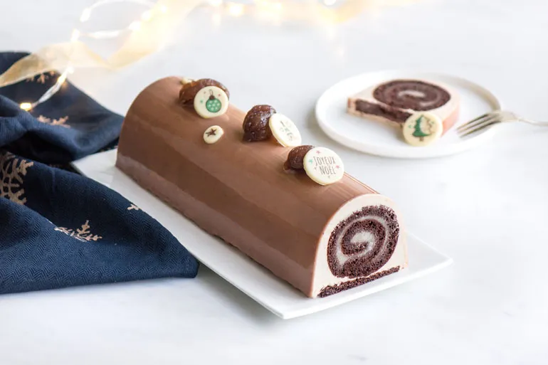 Bûche marrons poires