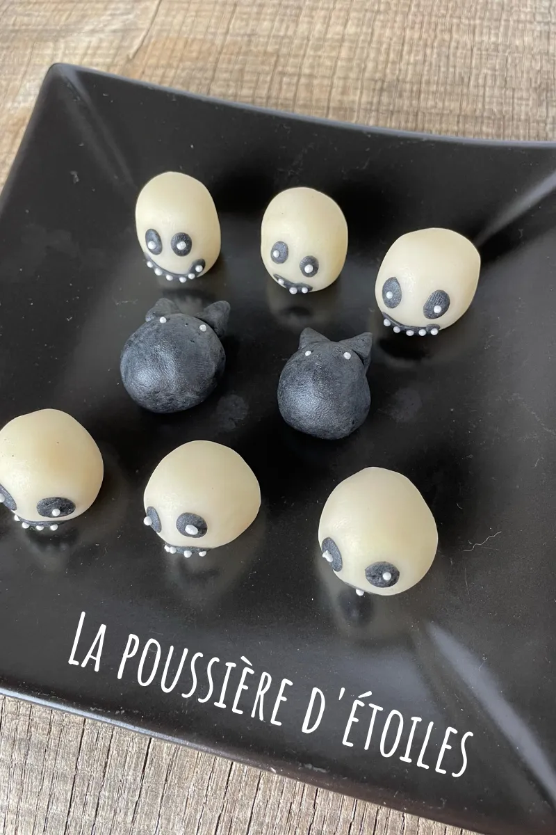 Petites têtes d’Halloween en pâte d’amande
