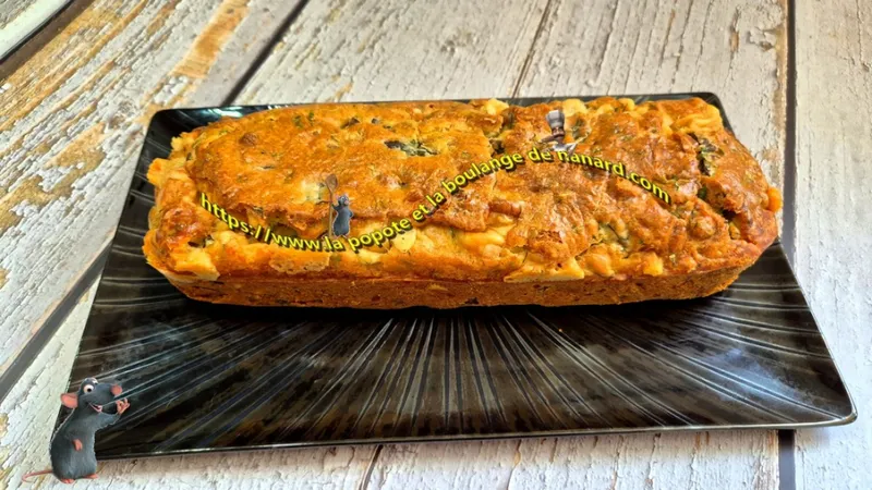 Cake aux champignons, comté et noisettes