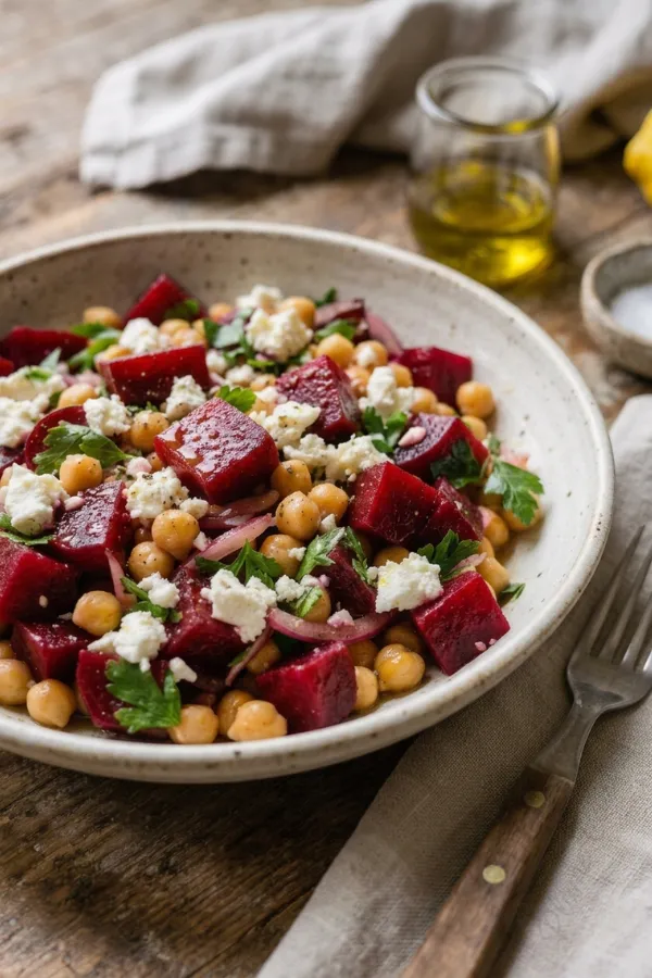 Salade de pois chiches et betteraves