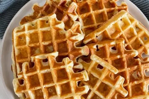 Gaufres légères au fromage blanc
