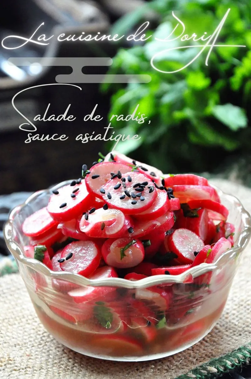 Salade de radis, sauce asiatique
