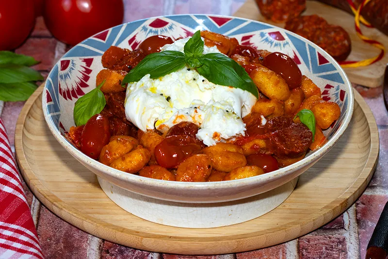 Gnocchis aux tomates et au chorizo