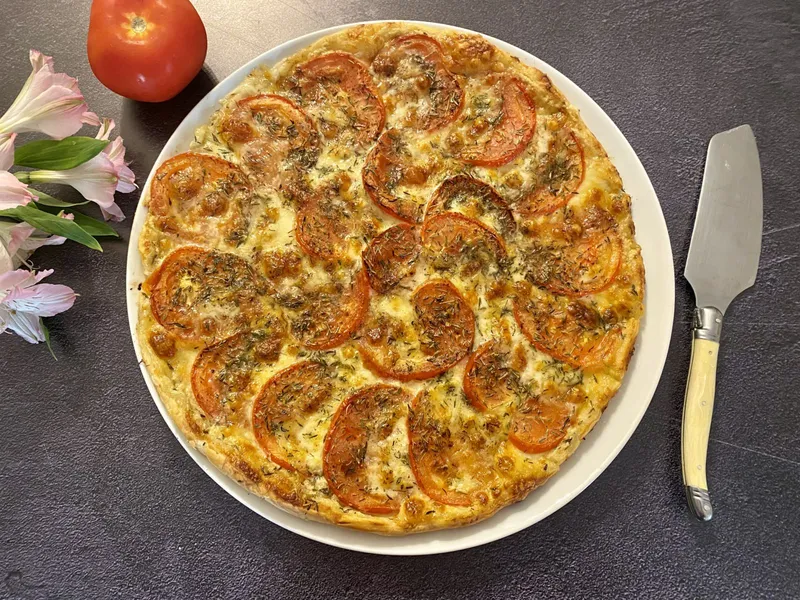 Tarte fine tomates mozzarella