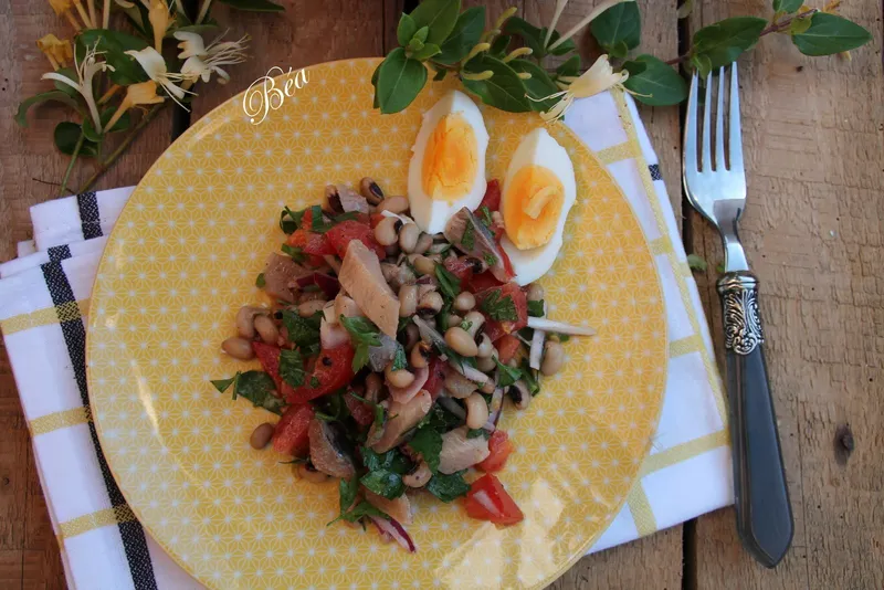 Salade de cornilles au hareng fumé