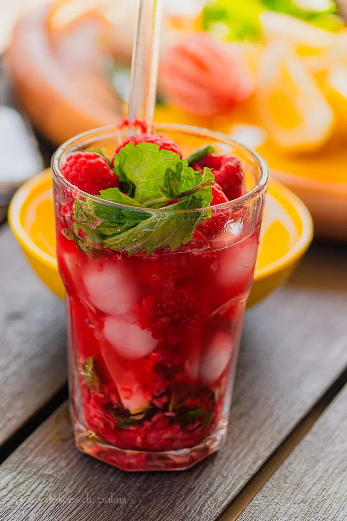 Mojito Kéfir Framboises Cocktail Sans Alcool Pétillant