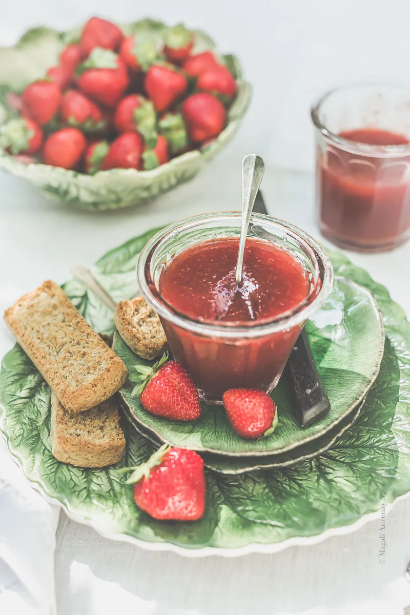 La confiture de fraises peu sucrée de Stéphanie Le Quellec