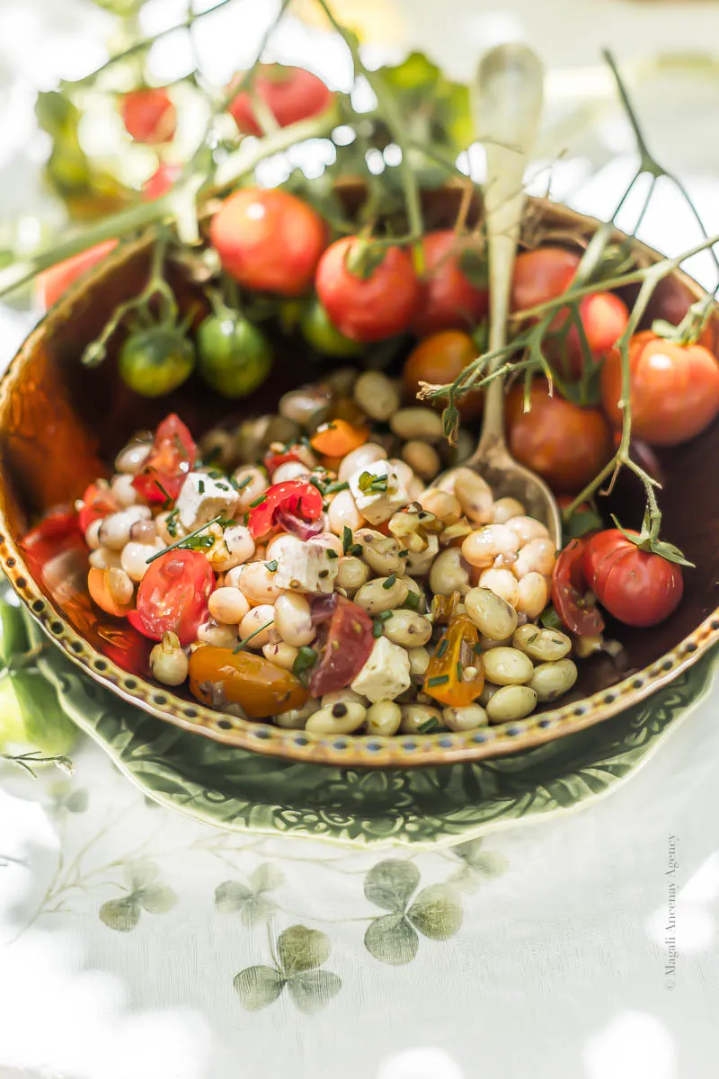 Canicule : Salade fraîcheur aux cocos de Paimpol, tomates, féta