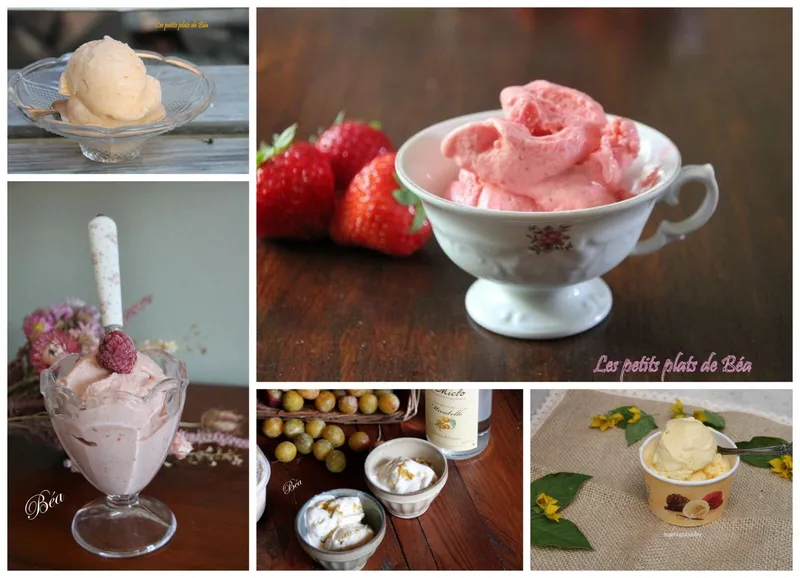 5 crèmes glacées fruitées
