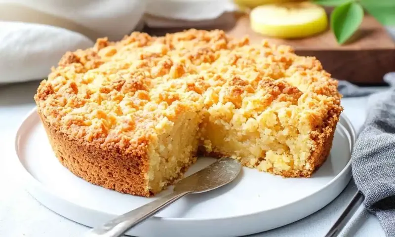 Gâteau Crumble aux Pommes et Cannelle