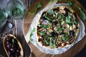 Pizza à la Poêle Facile, Sans Four, Aubergine et Feta