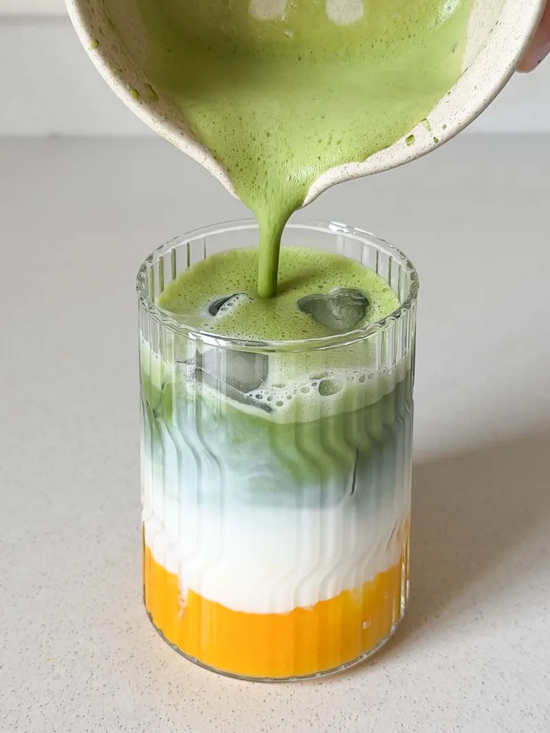 Mango Iced Matcha Latte