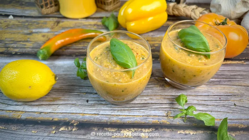 Gaspacho jaune au basilic: une recette fraîche et légère