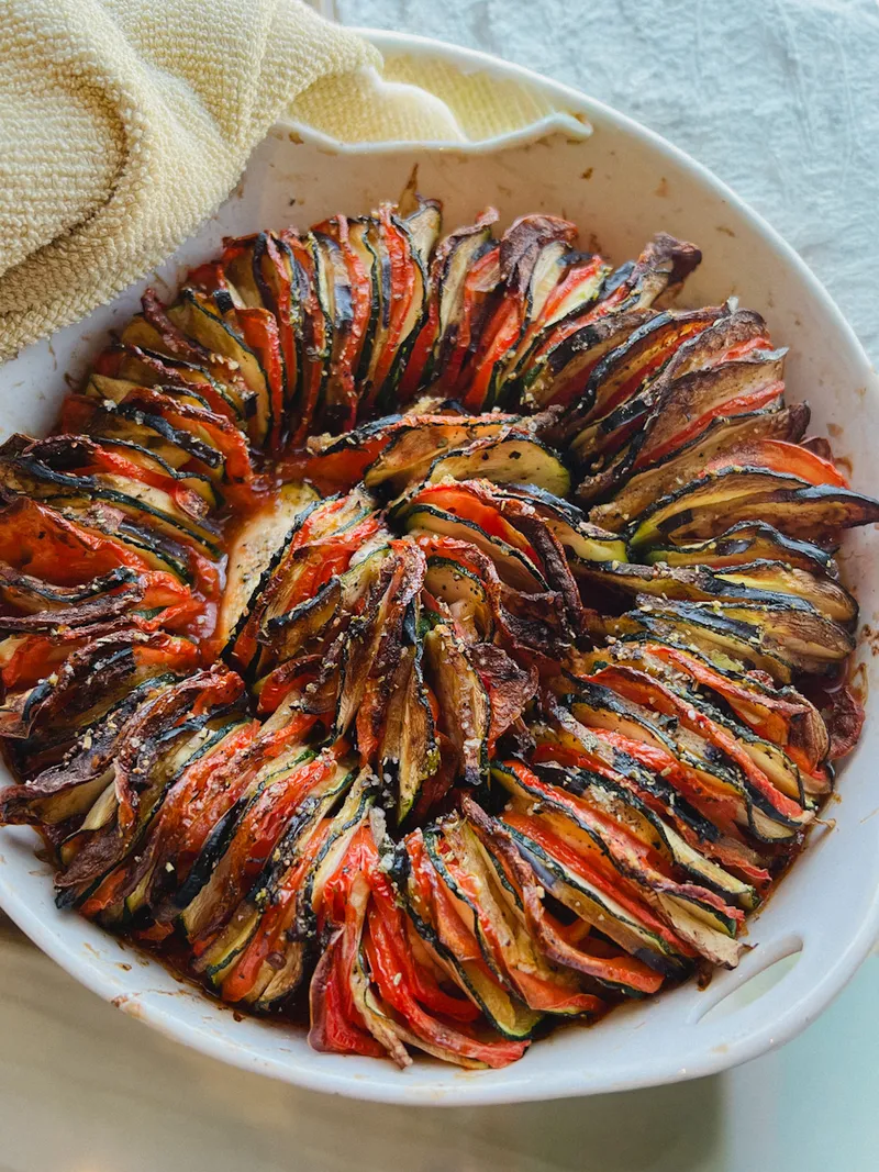 Tian de légumes au air fryer – ratatouille provençale