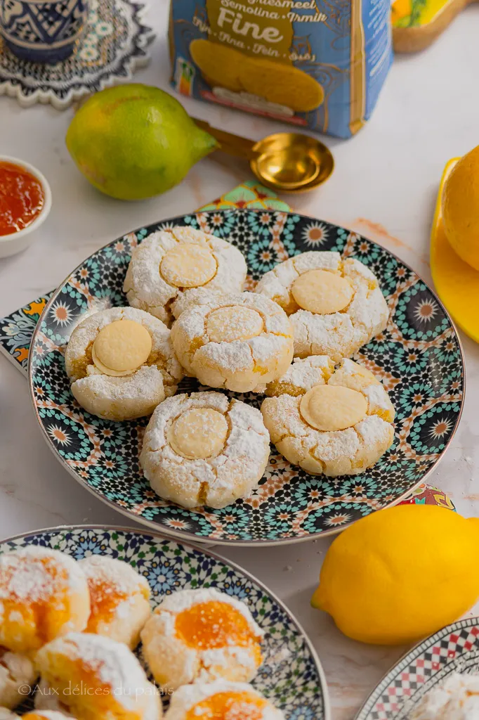 Ghriba coco à la semoule citron & chocolat blanc