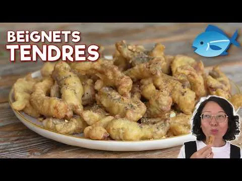 Beignets de filets de poisson tendres, à l’ail, sel et poivre