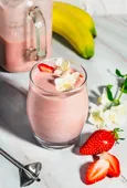 Smoothie fraise / banane (végétalien, vegan)