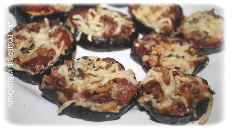Aubergine façon pizza