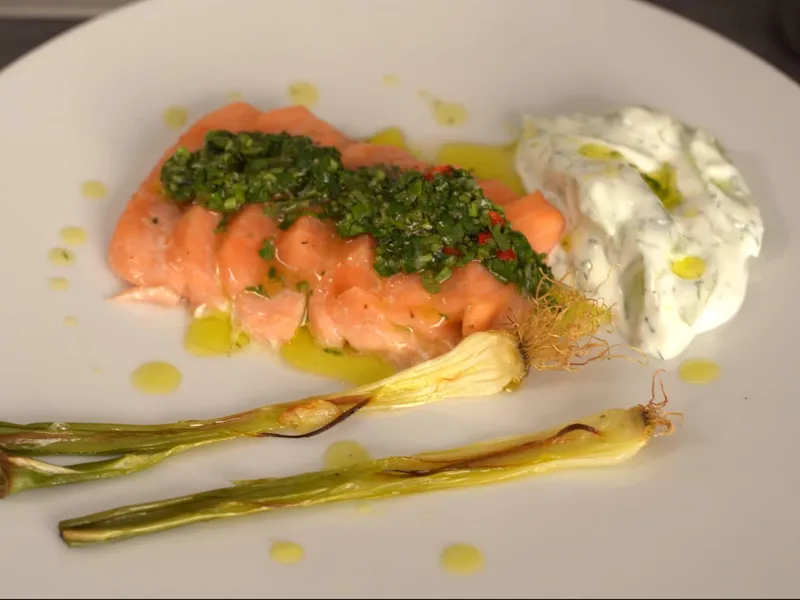 Recette saumon au four avec sauce Chimichurri