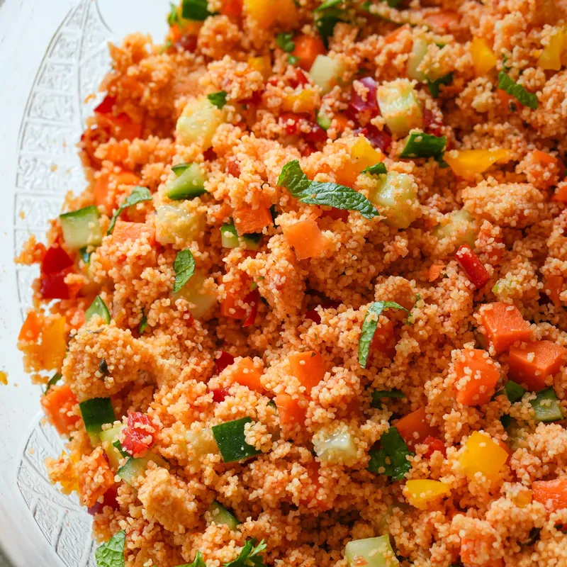 Taboulé sans cuisson à la sauce tomate (façon Kisir)