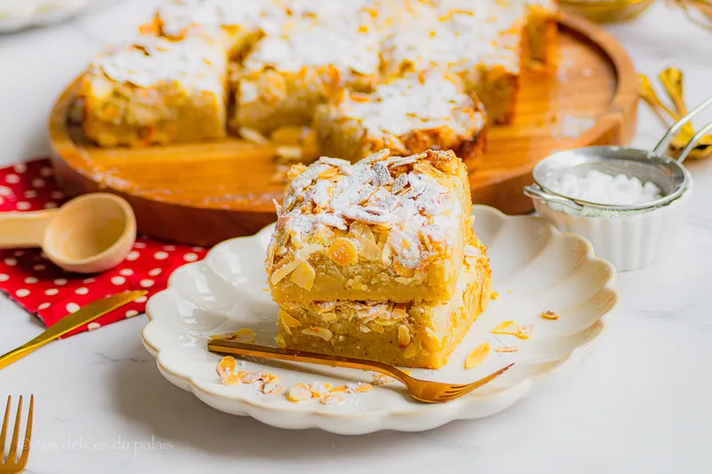 Carrés crumble aux amandes ultra moelleux