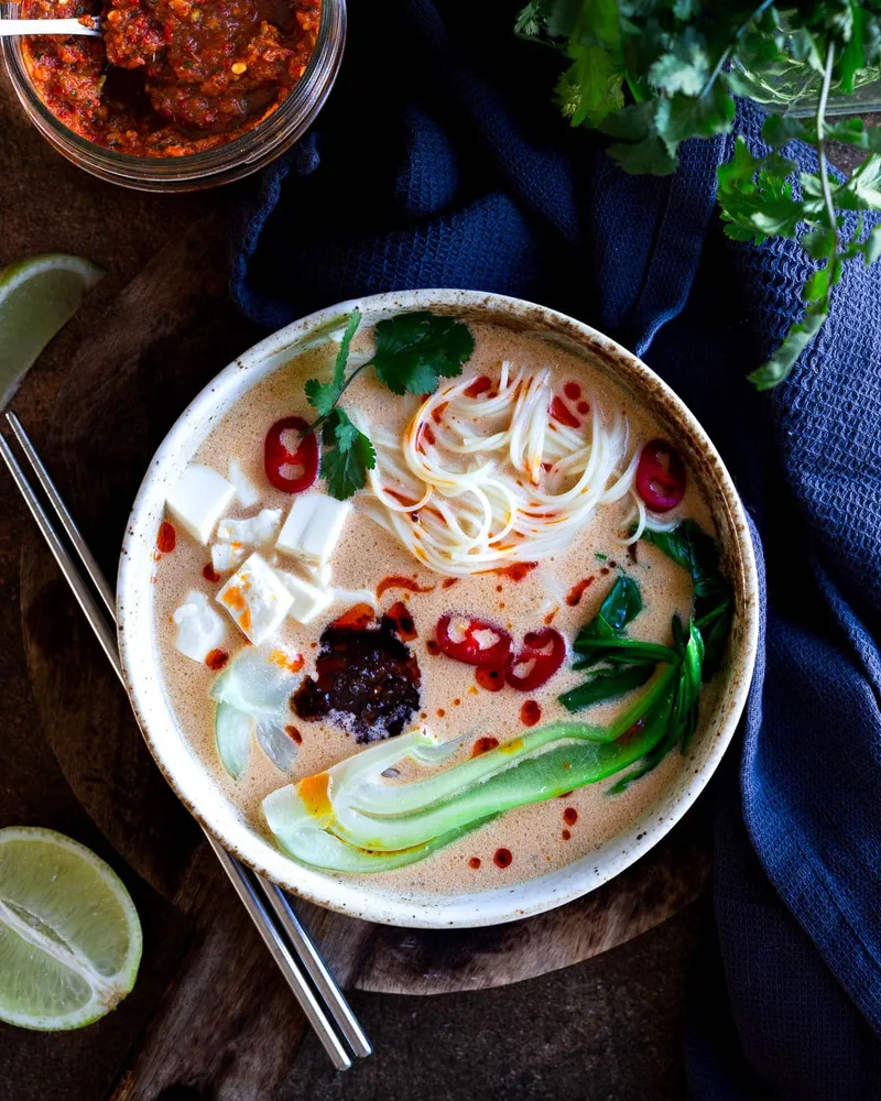 Soupe coco curry rouge express