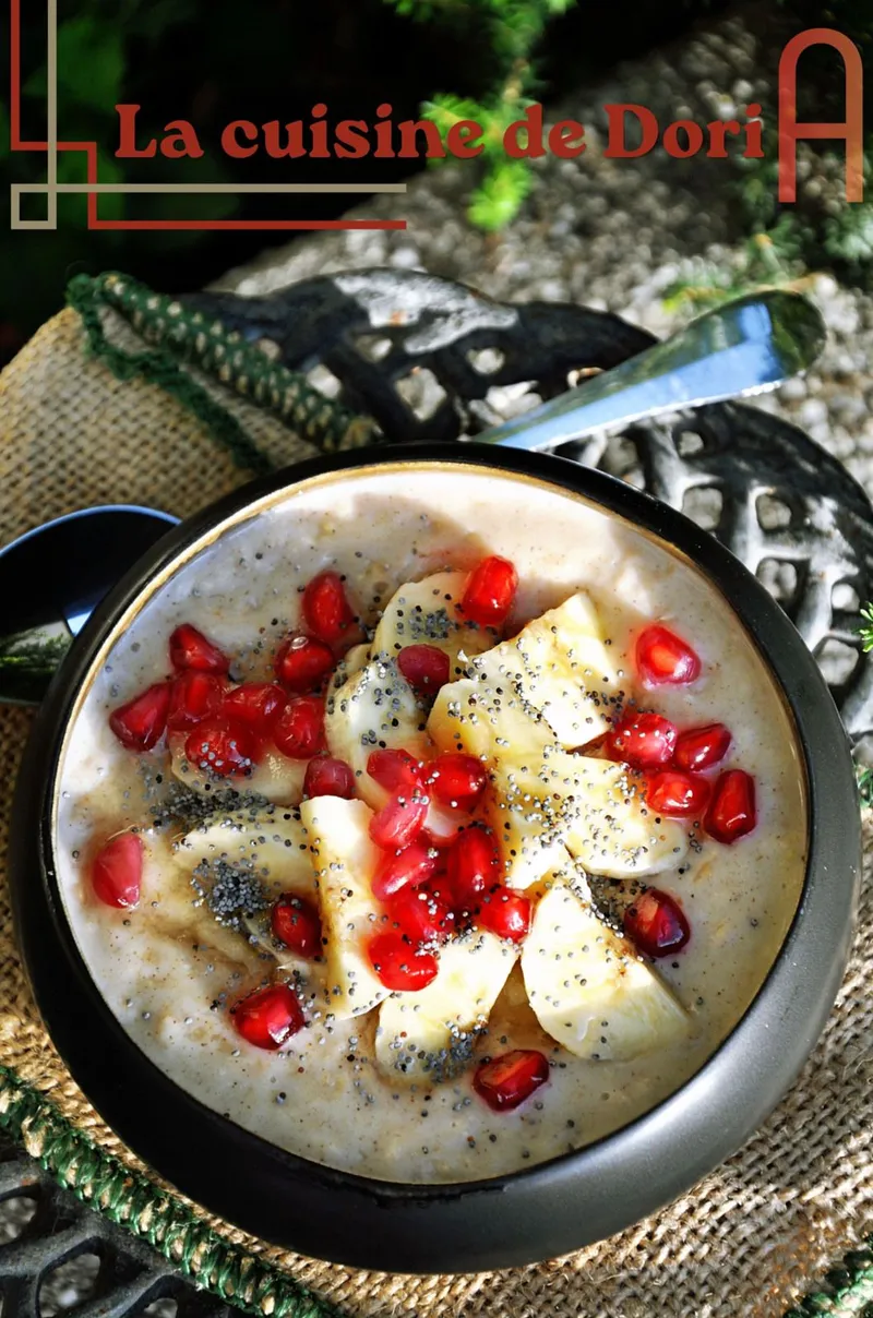 Porridge, banane & grenade