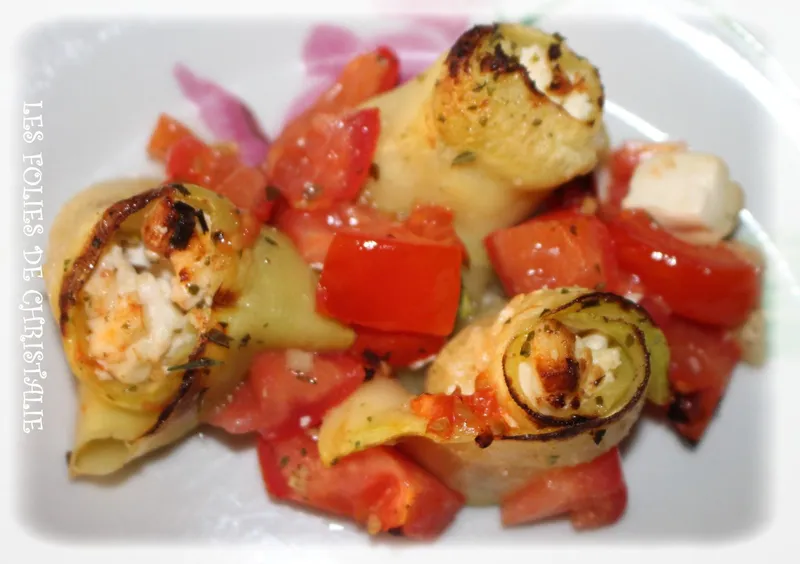 Courgettes rolls à la feta (Airfryer)