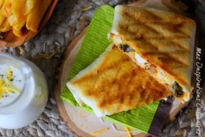 Tacos au poulet sauce fromagère