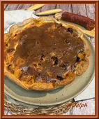 Quiche au chorizo, pommes de terre et cheddar