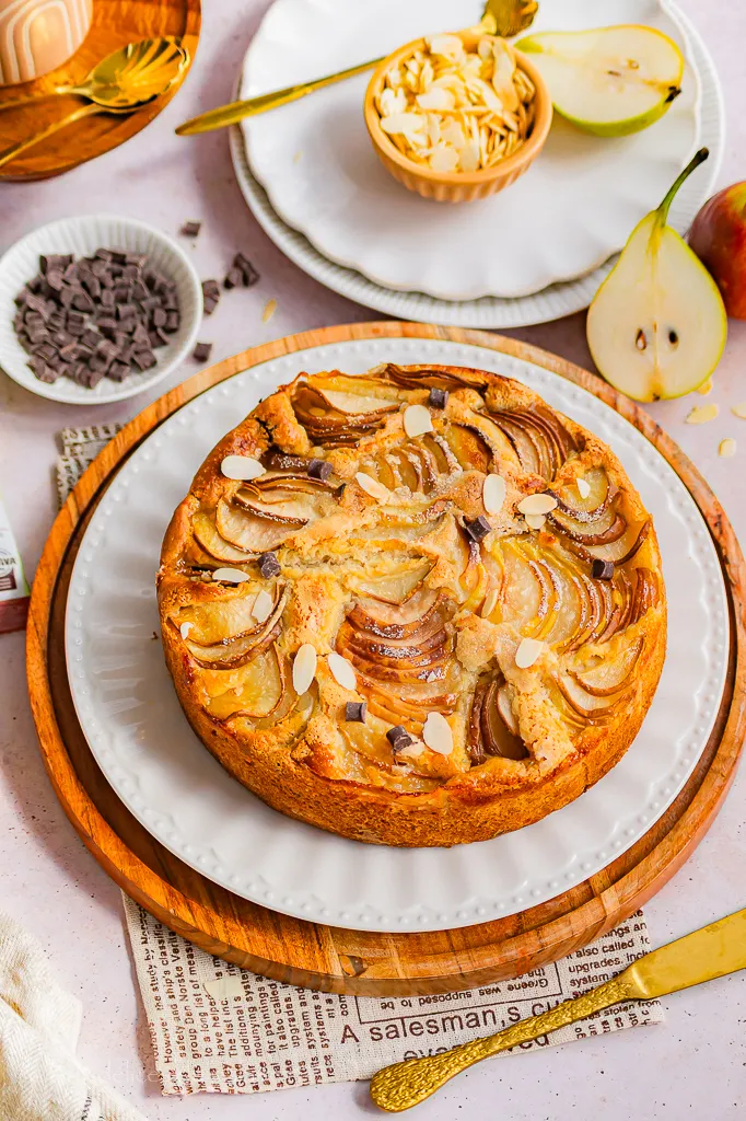 Gâteau aux poires amandes (sans oeufs)