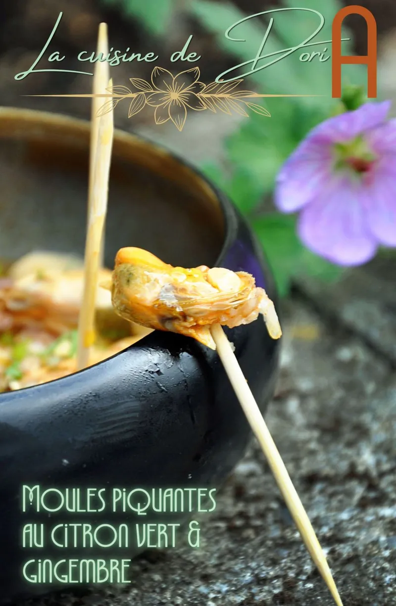 Moules piquantes au citron vert & gingembre