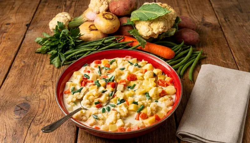 Macédoine de légumes nouveaux à la crème fraîche : recette du jardin