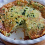 Quiche sans pâte courgette et roquefort WW