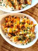 Tasty Crousty maison : riz, poulet croustillant et sauce fromagère