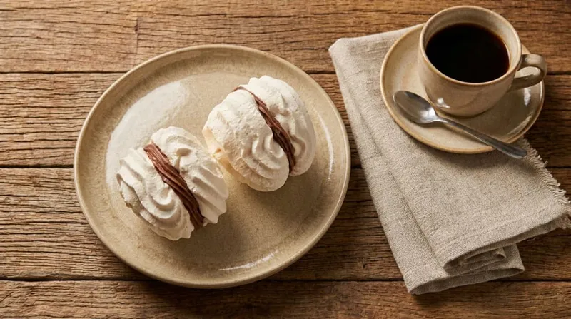 Meringues Copacabana fourrées chocolat-rhum