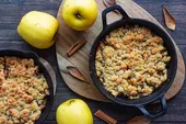 Crumble aux pommes et coings