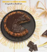 Moelleux à la compote de pommes et sa ganache au chocolat
