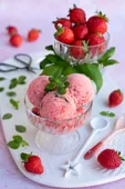 Sorbet fraise basilic