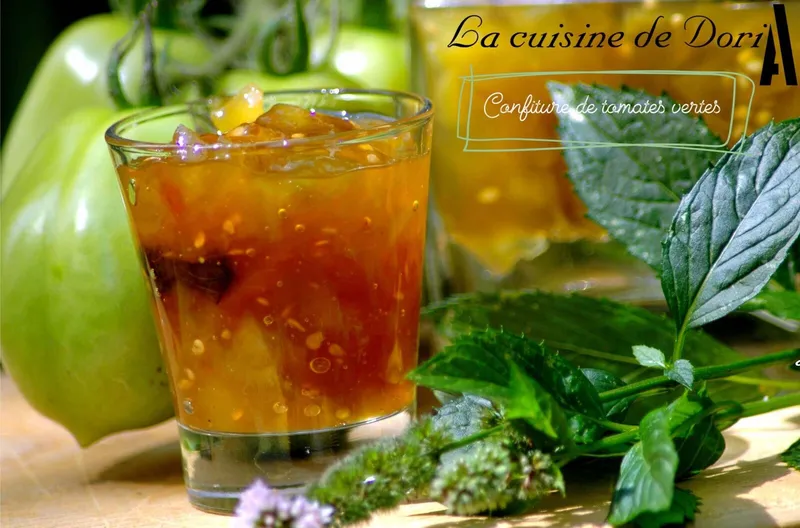 Confiture de tomates vertes et menthe