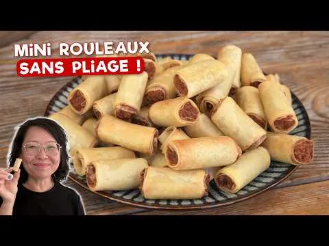 Mini rouleaux croustillants au poulet, goût nems et sans pliage