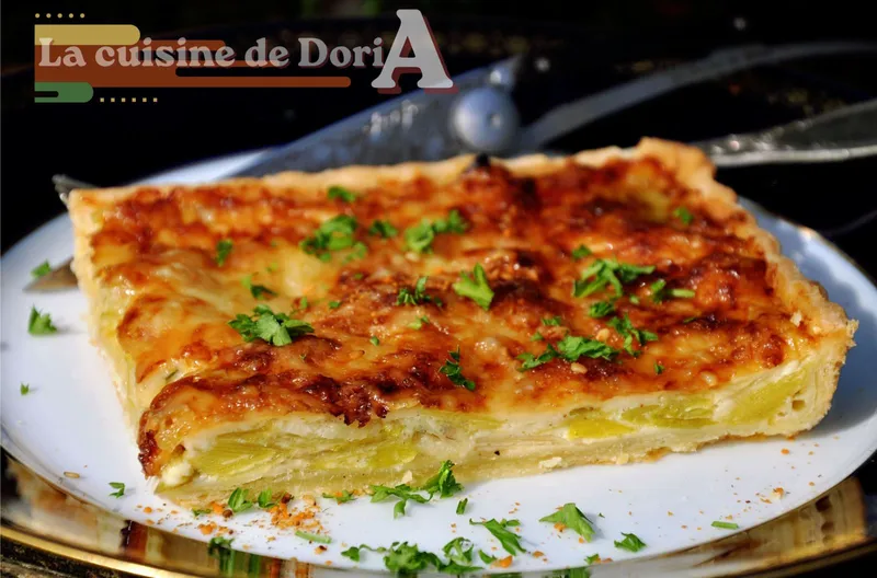Tarte aux poireaux et Comté
